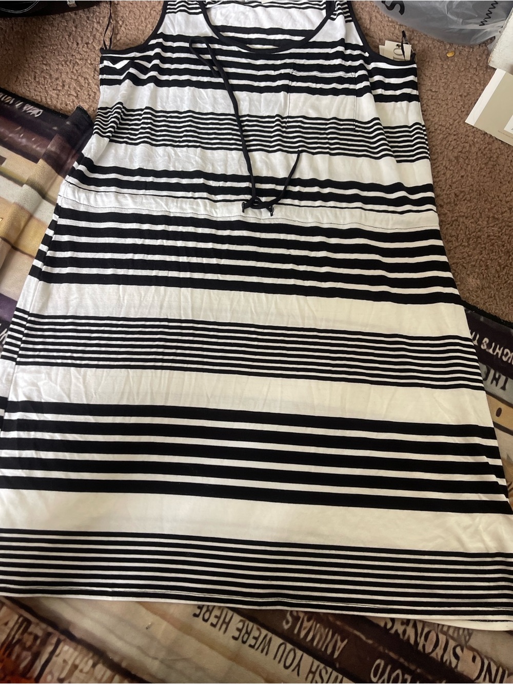 Black & White Striped Tank Dress - Classic Summer Style